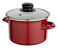 Altom Garnek emaliowany 16 cm 1,4 l pokrywka merlot indukcja - 1611124 - zdjęcie 1